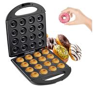 Macchina Elettrica Per Mini Ciambelle, Riscaldamento Su Entrambi I Lati, Per Preparare 16 Mini Ciambelle, Antiaderente, Per Colazione E Dessert, Con Controllo Automatico Della Temperatura