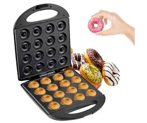 Macchina Elettrica Per Mini Ciambelle, Riscaldamento Su Entrambi I Lati, Per Preparare 16 Mini Ciambelle, Antiaderente, Per Colazione E Dessert, Con Controllo Automatico Della Temperatura