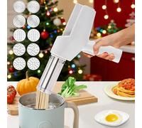 Macchina elettrica per pasta - Macchina automatica per noodle con 10 dischi per spaghetti fatti in casa, elettrodomestico da cucina portatile, 220 V