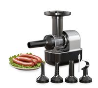 Macchina elettrica per salsicce, riempitrice automatica per carne con 3 tubi di ripieno e 1 tubo per polpette, pistola per robot da carne fatta in casa per hot dog, manzo, pollo, embutidora de