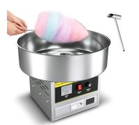 Macchina elettrica per zucchero filato con vasca in acciaio inox da 45 cm | Include paletta per lo zucchero e cassetto; ideale per casa, fiere, feste di compleanno per bambini ed eventi in famiglia