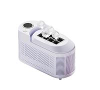 Macchina elettrica portatile per cubetti di ghiaccio, uso domestico e professionale. Produzione automatica e doppia modalità d'uso.(White Only Home,EU)