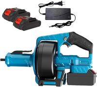 Macchina Elettrica Portatile Per Dragaggio Di Condotte, Pulitore Scarichi, Tubi Per WC E Cucina, Da 3/4 A 2 Pollici, Con Batterie Al Litio, Base In Gomma, Per