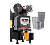 Macchina elettrica sigillatrice per bicchieri per il confezionamento di bevande, funzionamento ad alta velocità con doppio metodo di sigillatura, ideale per tè e succhi di frutta, colore nero.