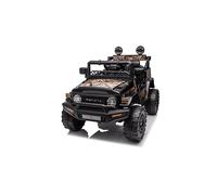 Macchina Elettrica per Bambini Fuoristrada Toyota Fj Cruiser 12V Telecomando Ruote in Gomma e Sedile in Pelle Nero e Mimetico