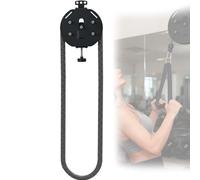 Macchina Endless Rope Trainer - Portatile a Puleggia per Trazione con Corda - Attrezzatura per Allenamento di Forza in Home Gym - per Parte Superiore del Corpo e Avambracci(Black)