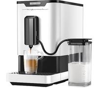 Macchina Espresso Automatica Sencor, con Schiumatore per Latte, 19 Bar Compatti, Macina Caffè a Grano, Caffettiera Espresso, Cappuccino, Barista Express, Termoblocco, Sistema di Infusione brevettato