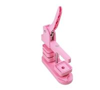 Macchina for badge da frigorifero quadrato 50x50mm rotante manuale for la produzione di magneti da frigorifero/spille for badge per armadietto da ufficio(Pink Maker)