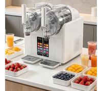 Macchina for bevande ghiacciate a doppio serbatoio da 380 W, con display touch screen e 7 modalità, servizio soft in 30-45 minuti, uso domestico e commerciale
