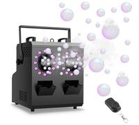 Macchina for bolle di nebbia commerciale da 1500 W con 24 luci a LED, for Halloween, compleanni, feste di Natale al chiuso e all'aperto, telecomando e DMX