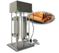 Macchina for Churros Elettrica, Insaccatrice Automatica for Salsicce Verticale con Ciambella alla Frutta Latina, Riempitrice for Churrera in Acciaio Inossidabile da 5 Litri con 4 Ugelli