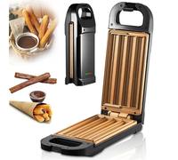 Macchina for churros, macchina elettrica for churros da 850 W con rivestimento antiaderente, riscaldamento su entrambi i lati, 10 pezzi for 4 churros, facile da pulire, for piastra for waffle