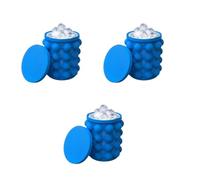 Macchina for cubetti di ghiaccio con secchiello in silicone 2 in 1. Congelamento facile(3pcs)