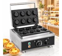 Macchina For Cuocere Crostate Di Pasticceria | Corpo In Acciaio Inossidabile Ispessito, Cavità Con Rivestimento Antiaderente, Configurazioni A 2 Cavità(8Round)