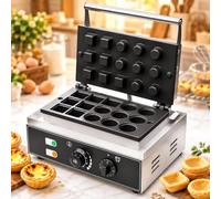 Macchina For Cuocere Le Crostate Di Uova, Macchina For Crostate | Riscaldamento Su Due Lati, Stampo In Alluminio Pressofuso Antiaderente, Timer Regolabile, For Panetteria(7Square+8Round)