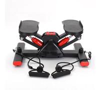 Macchina for esercizi stepper da roccia, stepper for scale a basso impatto laterale con fasce di resistenza, monitor LCD e di silenziamento idraulico for allenamento cardio in palestra a casa(Rosso)