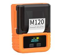 Macchina For Etichette Termiche Bluetooth For Etichettatrice M120 Stampante For Codici A Barre Larghezza Di Stampa 50mm For Piccole Imprese Di Codici QR Al Dettaglio Stampa Trasparente(Orange)