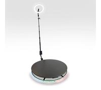 Macchina for Foto a 360 Gradi Rallentatore Rotante Piattaforma Selfie Portatile Supporto for Photo Booth Piattaforma Fotografica Rotante Cabina Fotografica Rotante con Luce ad Anello LED - 100 cm