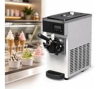 Macchina for gelato soft, dispenser for dessert surgelati monogusto | Macchina da banco da 4-5 kg/h, pannello LCD, for cucina e feste.(White)