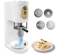 Macchina for Gelato Spaghetti Commerciale, Macchina for Noodles Gelato Professionale da 28-30 L/H con Stampo for Noodle di 4 Forme Diverse, for Catering e Negozi di Soft Serve(White)