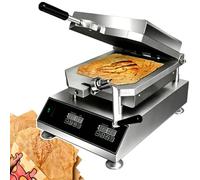 Macchina for grigliare elettrica commerciale for crepes e pancake da 2800W, temperatura regolabile 50-299°C, pannello 30x30cm, for negozi di snack di strada, ristoranti, caffè