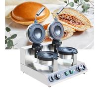 Macchina for hamburger antiaderente, pressa for hamburger, macchina for waffle da 1300 W, pressa for waffle for hamburger e gelato UFO commerciale, timer da 5 minuti, for panetterie, ristoranti, chios