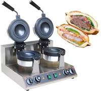 Macchina for hamburger commerciale macchina for gelato macchina for waffle pressa for panini elettrica antiaderente temperatura regolabile 50-300℃ padella antiaderente(Dual-ended)