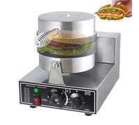Macchina for hamburger, rivestimento antiaderente, pressa for hamburger elettrica da 1200 W, temperatura 50~300 ℃, riscaldamento su entrambi i lati, 5 minuti