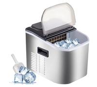 Macchina for il ghiaccio con paletta e cestello for da banco, 40 libbre in 24 ore, compatta autopulente for casa/cucina/ufficio per uso fai da te