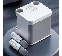 Macchina for Karaoke con Due microfoni Wireless, Altoparlante Bluetooth Portatile con Regolazione Bassi/acuti, 5 Tipi di modalità di Cambio Voce, Batteria da 3000 mA, for Party/2802