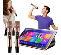 Macchina For Karaoke Da Tavolo Da 18,5" - Amplificatore Integrato + Riverbero Del Microfono, Porte HDMI/USB, APP Mobile/selezione Brani Vocale/touchscreen, For Soggiorno E Intrattenimento(1T)