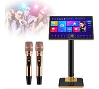 Macchina for karaoke portatile, sistema karaoke professionale da 21,5 pollici, macchina for karaoke touch screen capacitivo con microfono wireless, interruttore a 20 lingue, for famiglia, bar, feste(3