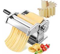 Macchina For La Pasta, 9 Rulli Tagliapasta In Acciaio Inox Con Spessore Regolabile, Con Stendino For Pasta, Lasagne, Spaghetti, Tagliatelle, Ravioli