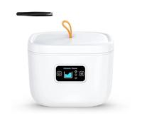 Macchina for la pulizia ad ultrasuoni multifunzione 42000h alta frequenza for di protesi dentarie, orologi, gioielli e occhiali, pulitore automatico(White)
