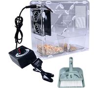 Macchina for la pulizia del mangime for uccelli,vagliatrice elettrica la pulizia dei cereali con 2granai indipendenti e ventola a velocità regolabile,separatore di gusci soffiati for semi di uccelli