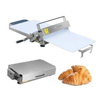 Macchina for la sfogliatura pieghevole, macchine manuali for la stesura della pasta, con 10 impostazioni di spessore regolabili, macchina for impasti in acciaio inossidabile, for panetterie(Type300)