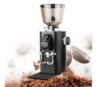 Macchina for macinare i chicchi di caffè espresso, macinacaffè commerciale a macine piatte, 9 impostazioni precise, doppia modalità di dosaggio(Black)
