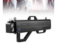 Macchina for nebbia portatile, cannone fumogeno, pistola for nebbia da 1500 W con luci, striscia, for feste, Halloween, eventi DJ e spettacoli teatrali(Black)