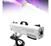 Macchina for nebbia portatile, cannone fumogeno, pistola for nebbia da 1500 W con luci, striscia, for feste, Halloween, eventi DJ e spettacoli teatrali(White)