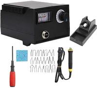 Macchina for pirografia, strumento for penna for saldatore elettrico a temperatura regolabile Kit for bruciare il legno con 23 punte for penna for pirografia for intaglio del legno Saldatura in riliev