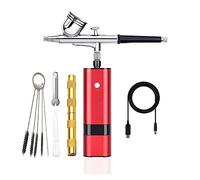 Macchina for pistola for trucco portatile con kit aerografo TM80 in mini compressore d'aria for apparecchiature di bellezza multifunzionali Controllo Preciso(B)