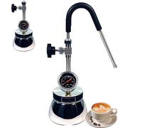 Macchina For Schiumare Acqua Bollente A Vapore, Montalatte Da Esterno, Con Ugello A 3 Fori, Bollitore In Acciaio Inossidabile, Riscaldamento A Induzione, Con Manometro Della Pressione Dell'aria