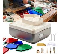Macchina for smerigliatrice for vetrate artistiche da 4200 giri/min, doppio strato e alimentazione automatica dell'acqua, 4 punte for smerigliatura, foratura del vetro da 2-3 mm