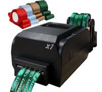 Macchina for stampa a nastro satinato 1 riga/2 righe/4 righe Stampante a nastro digitale 150 mm/s Stampante for etichette Macchina for stampa a caldo, larghezza regolabile, supporta le lingue(Four row