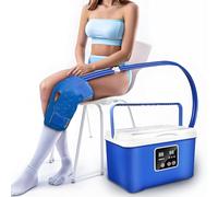 Macchina for terapia del ghiaccio da 9 litri, macchina for terapia del freddo con cuscinetto for impacchi freddi, portata regolabile, uso continuo 12 ore, allevia dolore e gonfiore, antinfiammatorio