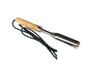 Macchina for timbratura portatile con display digitale da 300 W e saldatore manico in legno for pelle, carta, imballaggi, Strumenti di marcatura del prodotto(No Control)