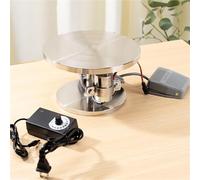 Macchina for tornio da ceramica elettrica, 0-120 giri/min in acciaio inossidabile, giradischi elettrico for ceramica con pedale, macchina for modellare la ceramica, ruota for filatura in argilla