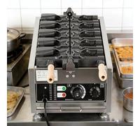 Macchina for waffle commerciale for pesce a bocca aperta,piastra for waffle a forma di pesce Taiyaki,rivestimento antiaderente,acciaio inossidabile,utilizzata in bar,negozi di alimentari
