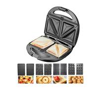 Macchina for waffle elettrica 5 in 1, grill, sandwich, torte, elettrodomestici da cucina, macchina for la colazione, ciambelle/sandwich/panini Per uso fai da te