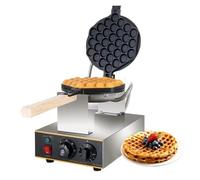 Macchina for waffle elettrica a bolle d'uovo, commerciale, for torte soffici, 1400 W, rotazione a 360°, antiaderente, for snack e torte. Ampia gamma di applicazioni